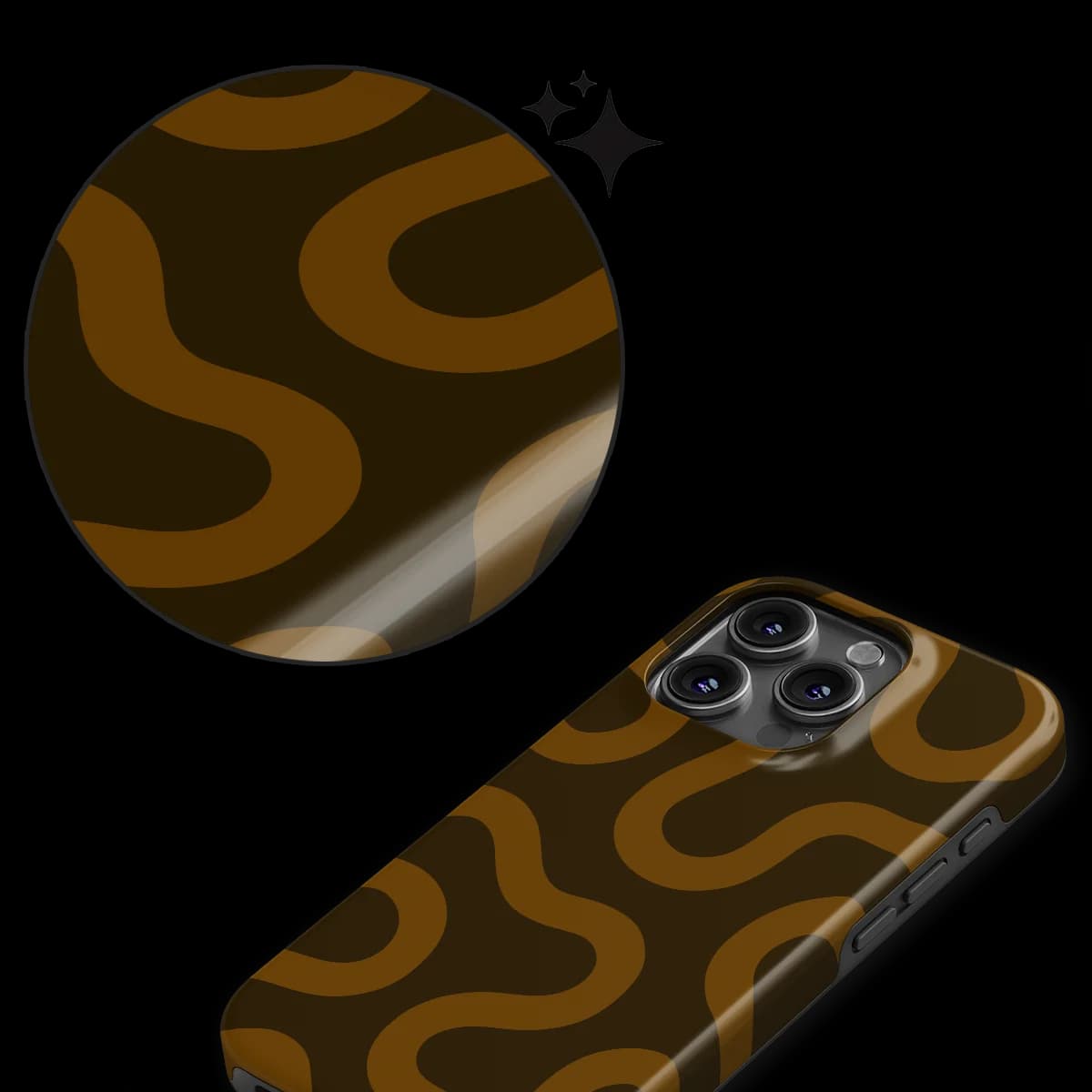 Motion Flow - Fluid Roots - Brown/Orange for iPhone 16 Pro