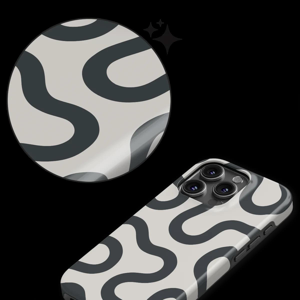 Motion Flow - Graphite Glide - White/Grey for iPhone 16 Pro Max