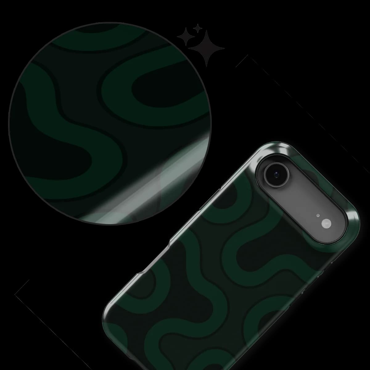 Motion Flow - Dark Drift - Black/Green for iPhone 17 Air