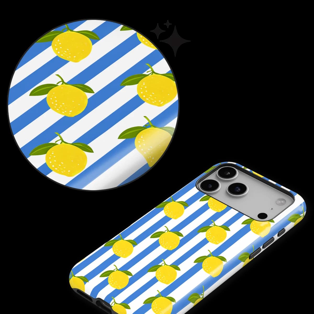 Happy Stripes - Limoncello Blue - Blue/Yellow/Multicolor for iPhone 17 Pro Max