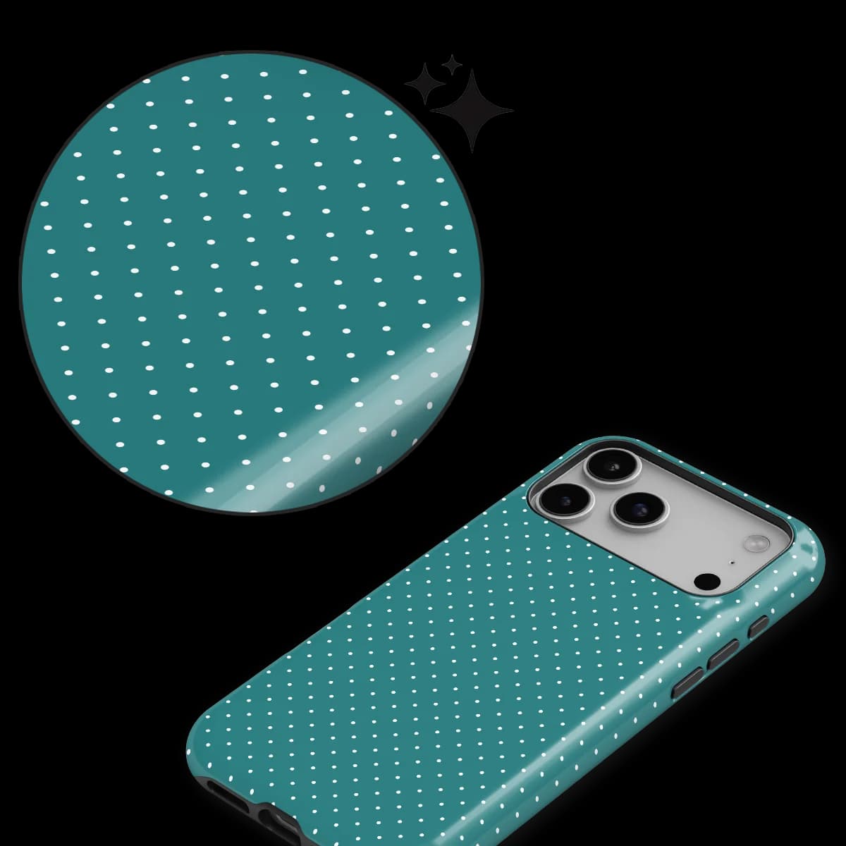 Micro Polka - Deep Teal - Turqoise for iPhone 17 Pro Max