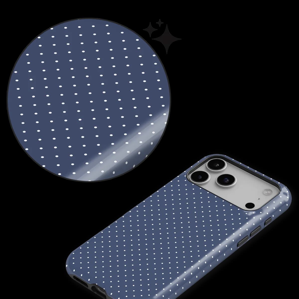 Micro Polka - Indigo Spark - Blue for iPhone 17 Pro Max