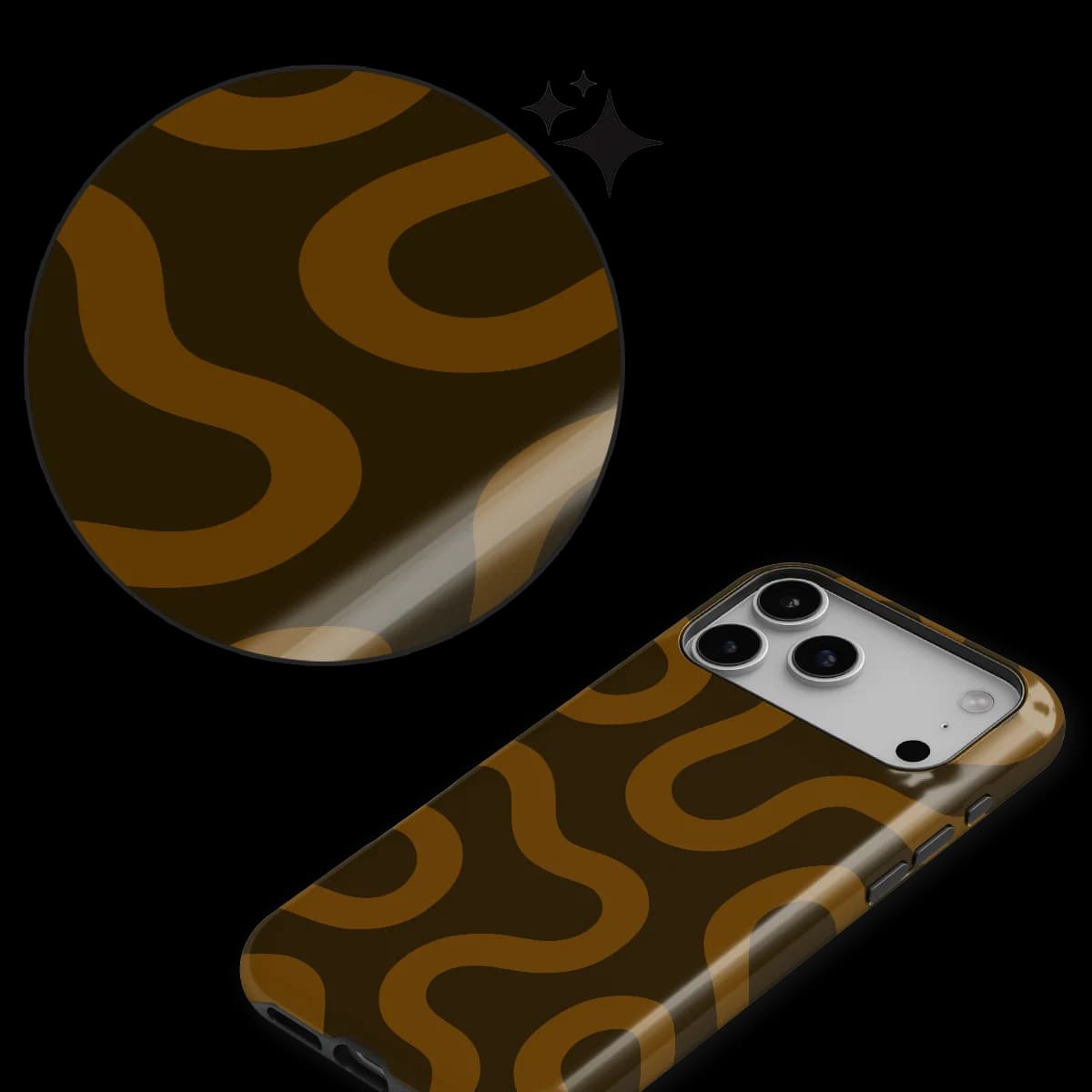 Motion Flow - Fluid Roots - Brown/Orange for iPhone 17 Pro Max