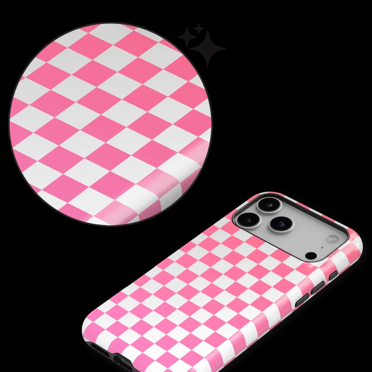 Tiny Squares - Pink Pop Grid - Pink/White/Multicolor for iPhone 17 Pro Max