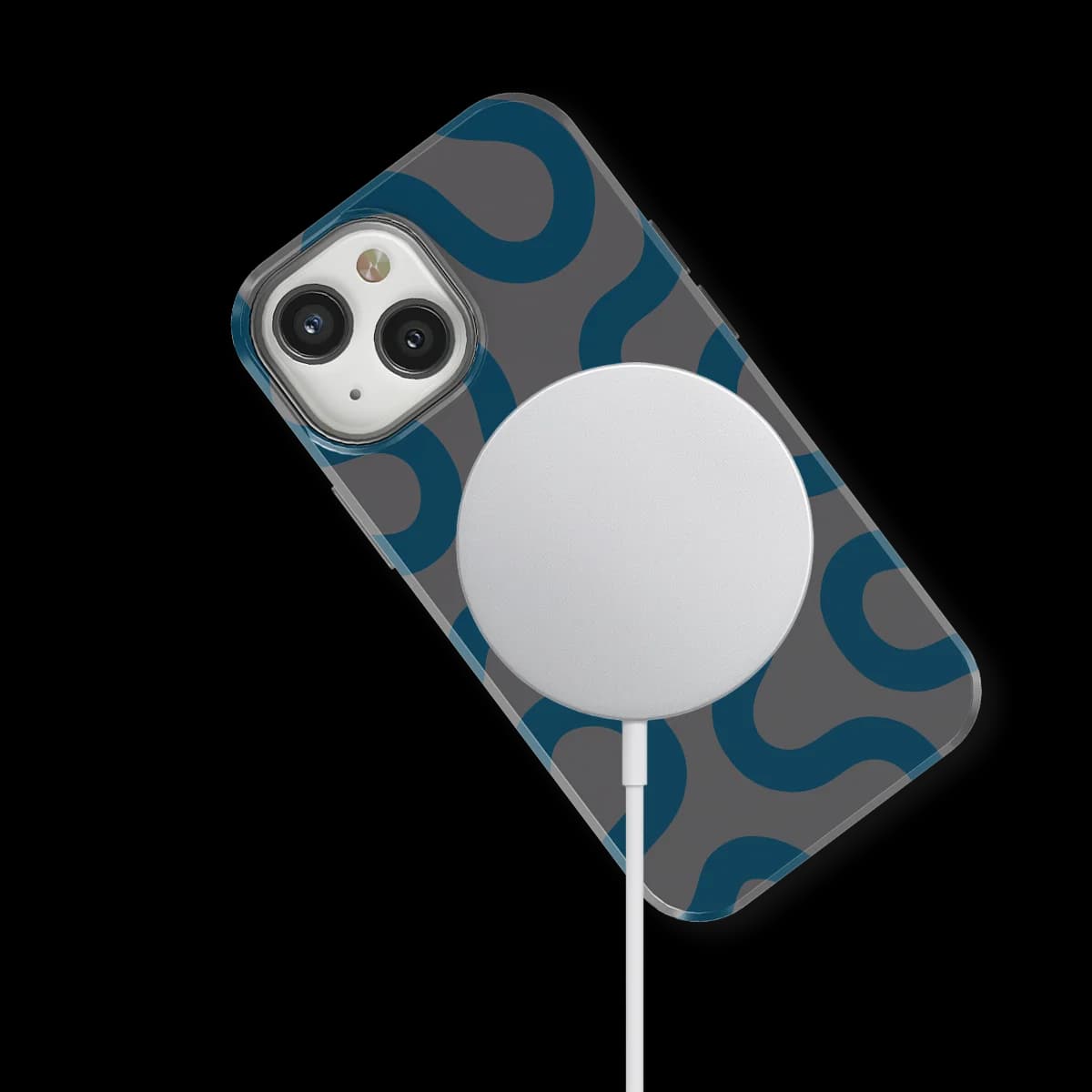 Motion Flow - Shadow Waves - Grey/Blue for iPhone 12 Mini