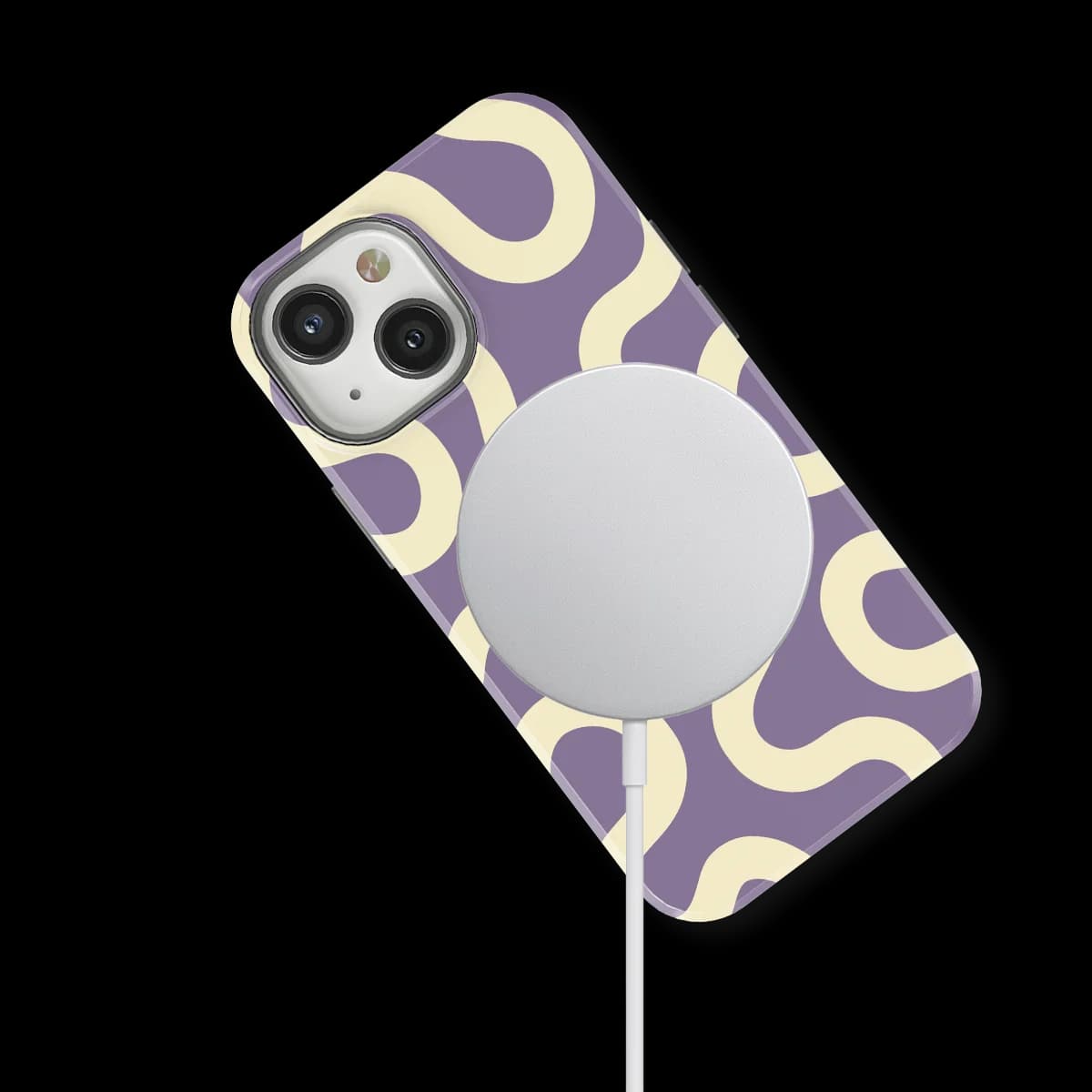 Motion Flow - Pastel Path - White/Purple for iPhone 13 Mini