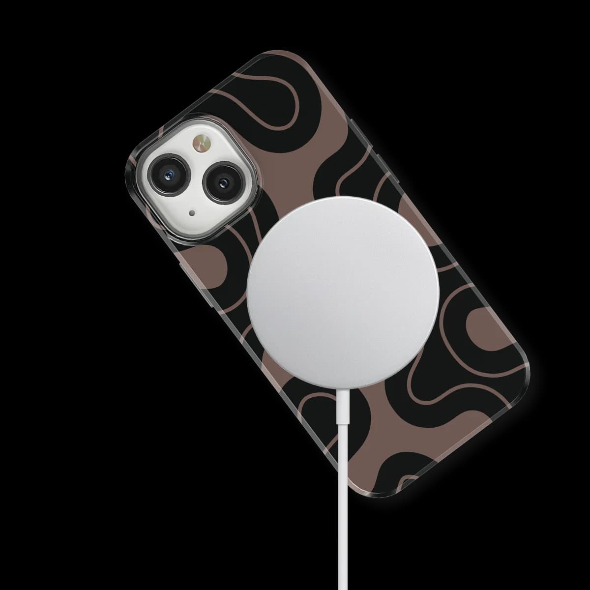 Motion Flow - Wander Lines - Black/Grey for iPhone 13 Mini