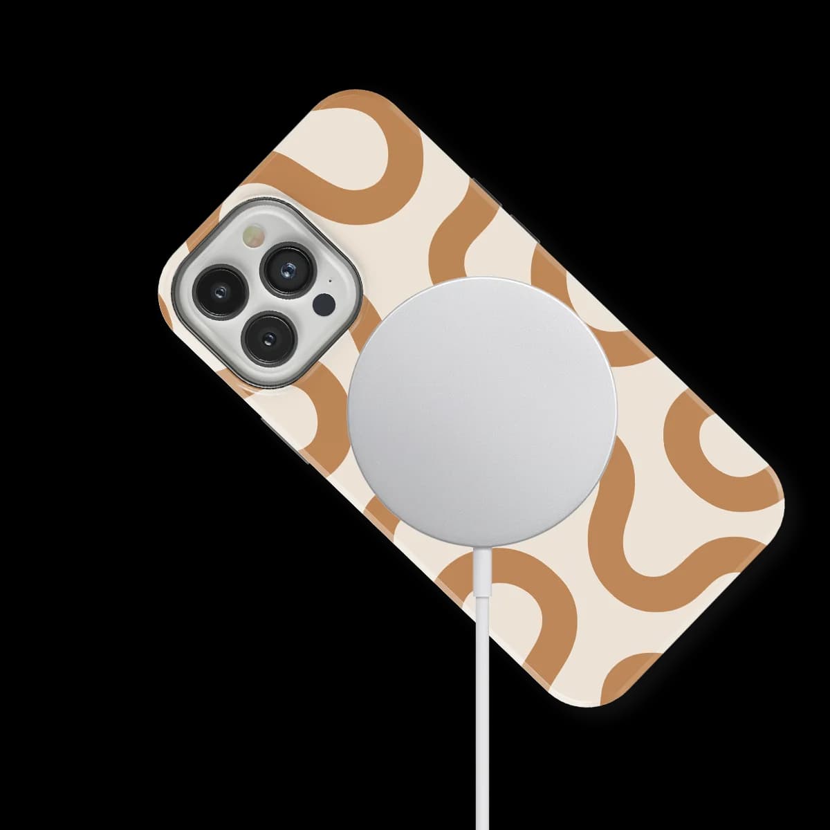 Motion Flow - Warm Whisper - White/Brown for iPhone 13 Pro