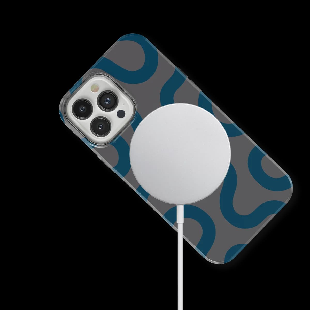 Motion Flow - Shadow Waves - Grey/Blue for iPhone 13 Pro Max