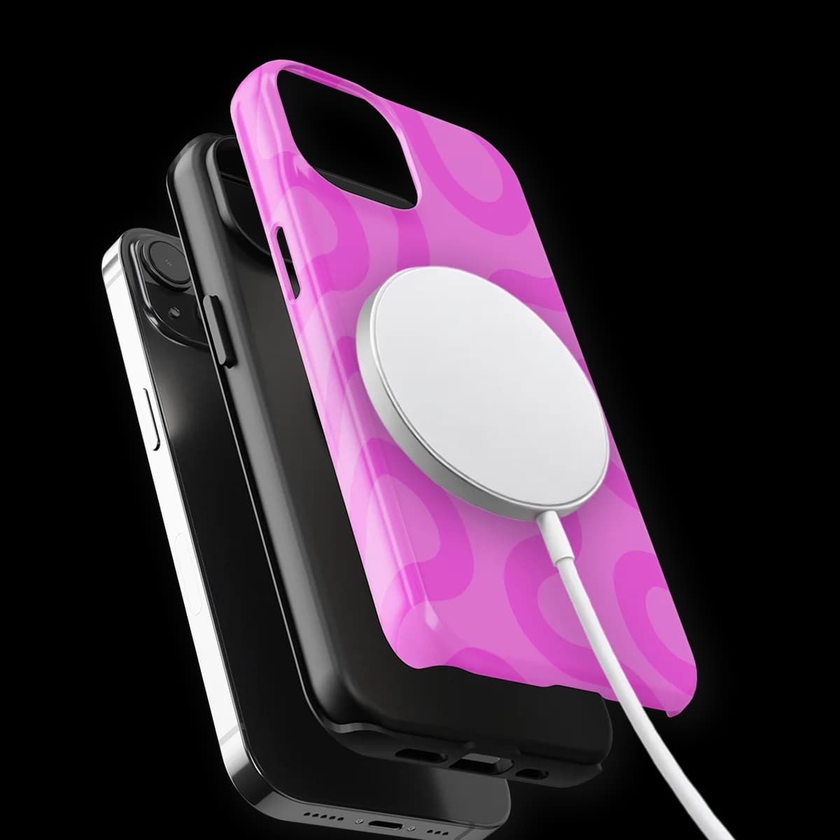 Motion Flow - Bubble Waves - Pink for iPhone 14
