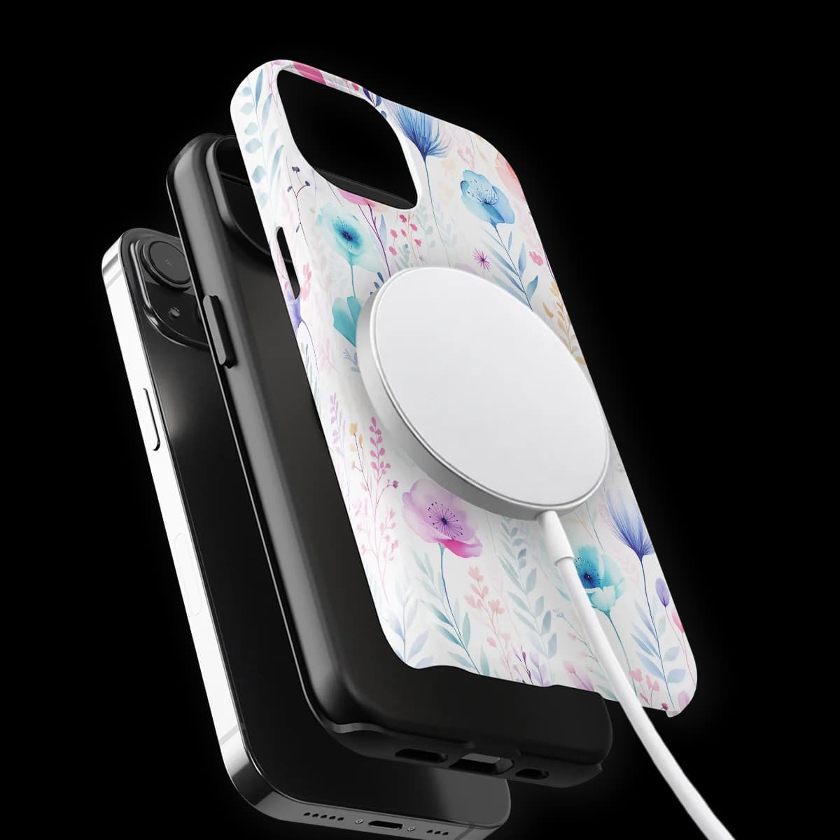 Watercolor Flowers - Blooming Dream - Blue/Purple/Multicolor for iPhone 14