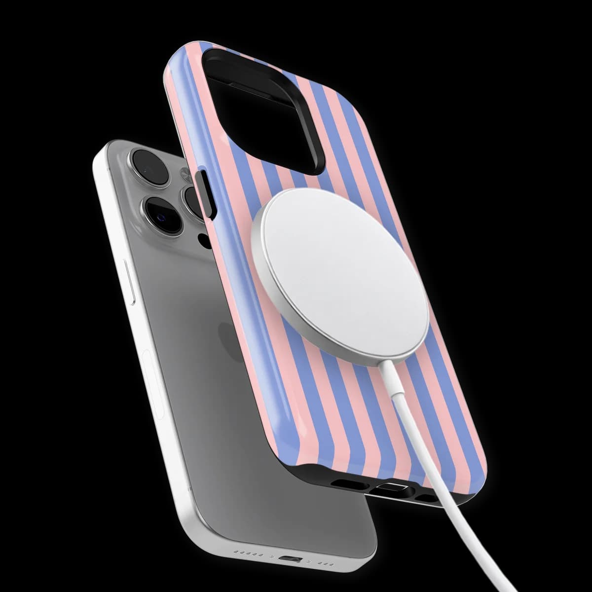 Stripes - Milkshake - Blue/Pink/Multicolor for iPhone 14 Pro