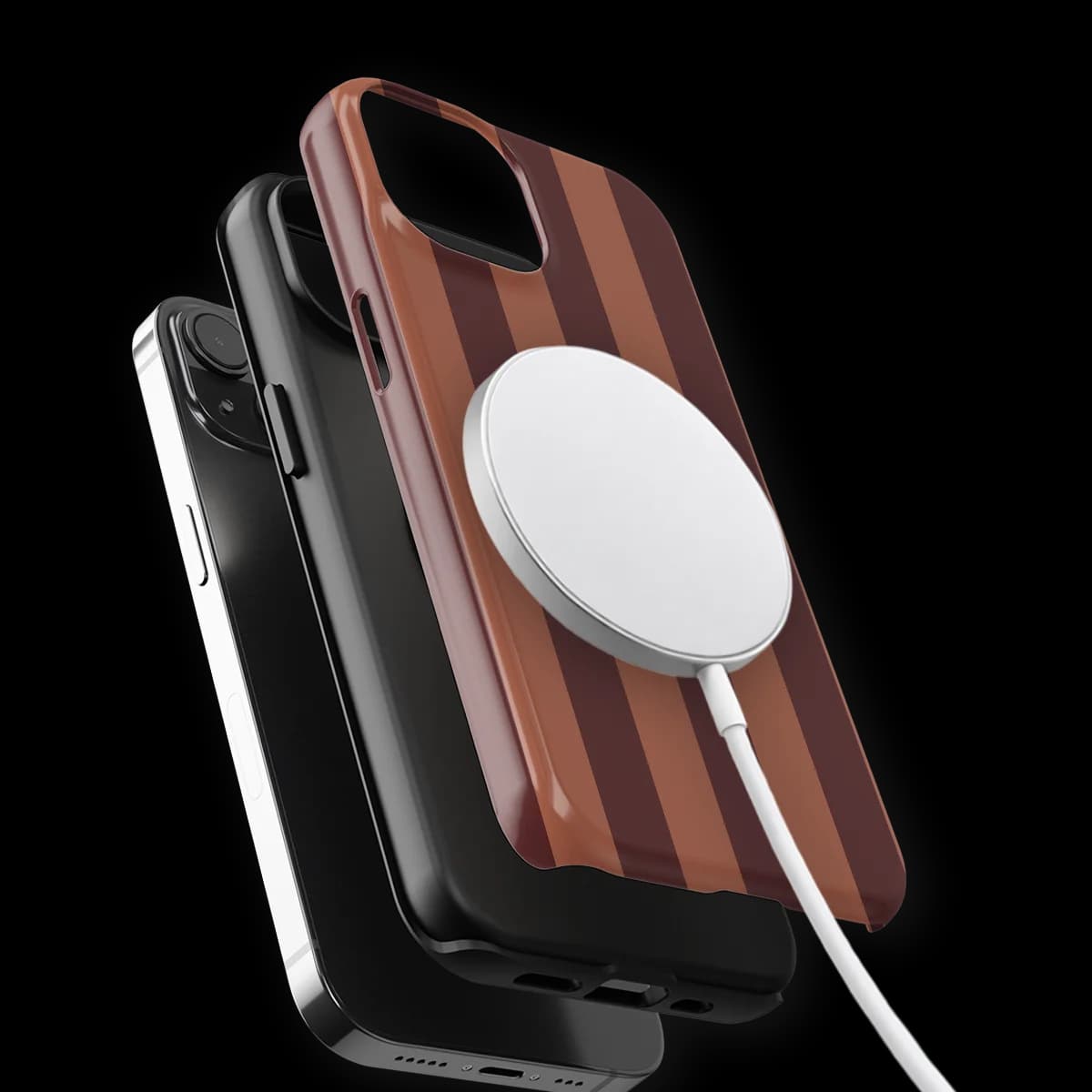 Stripes - Burgundy Rush - Purple/Brown/Multicolor for iPhone 15 Plus