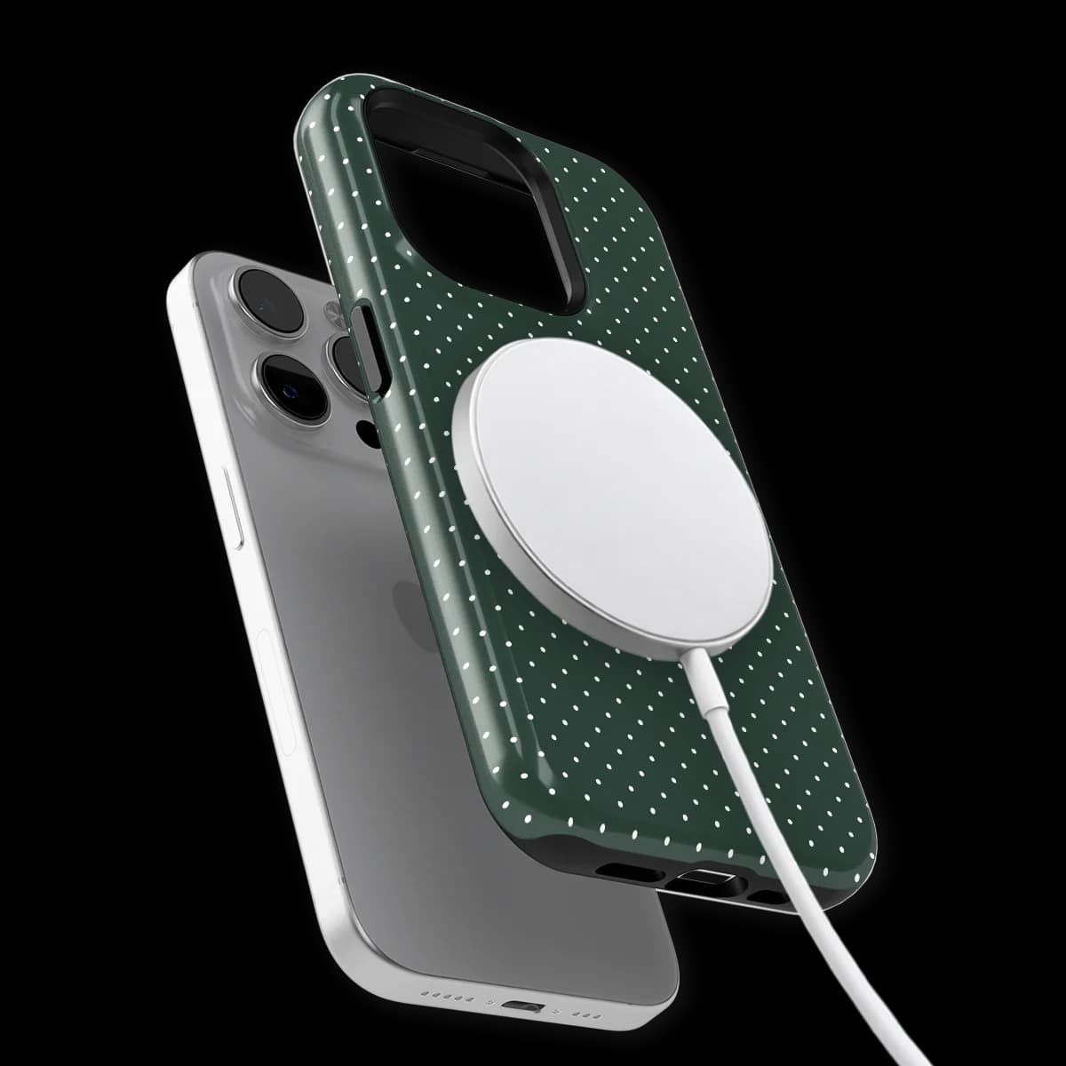 Micro Polka - Pine Pins - Green for iPhone 15 Pro
