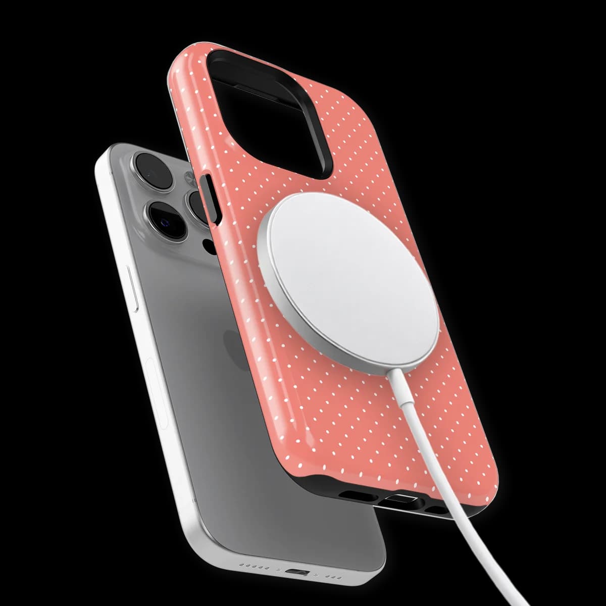 Micro Polka - Soft Coral - Pink for iPhone 15 Pro Max