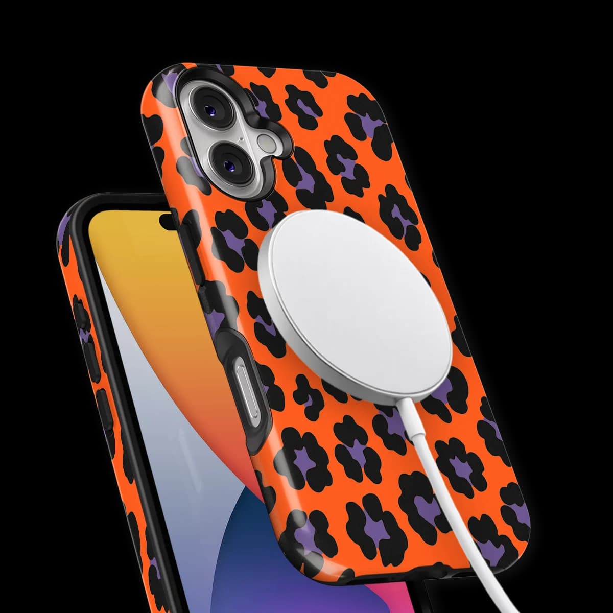 Animals - Bold Bite - Purple/Orange for iPhone 16 Plus