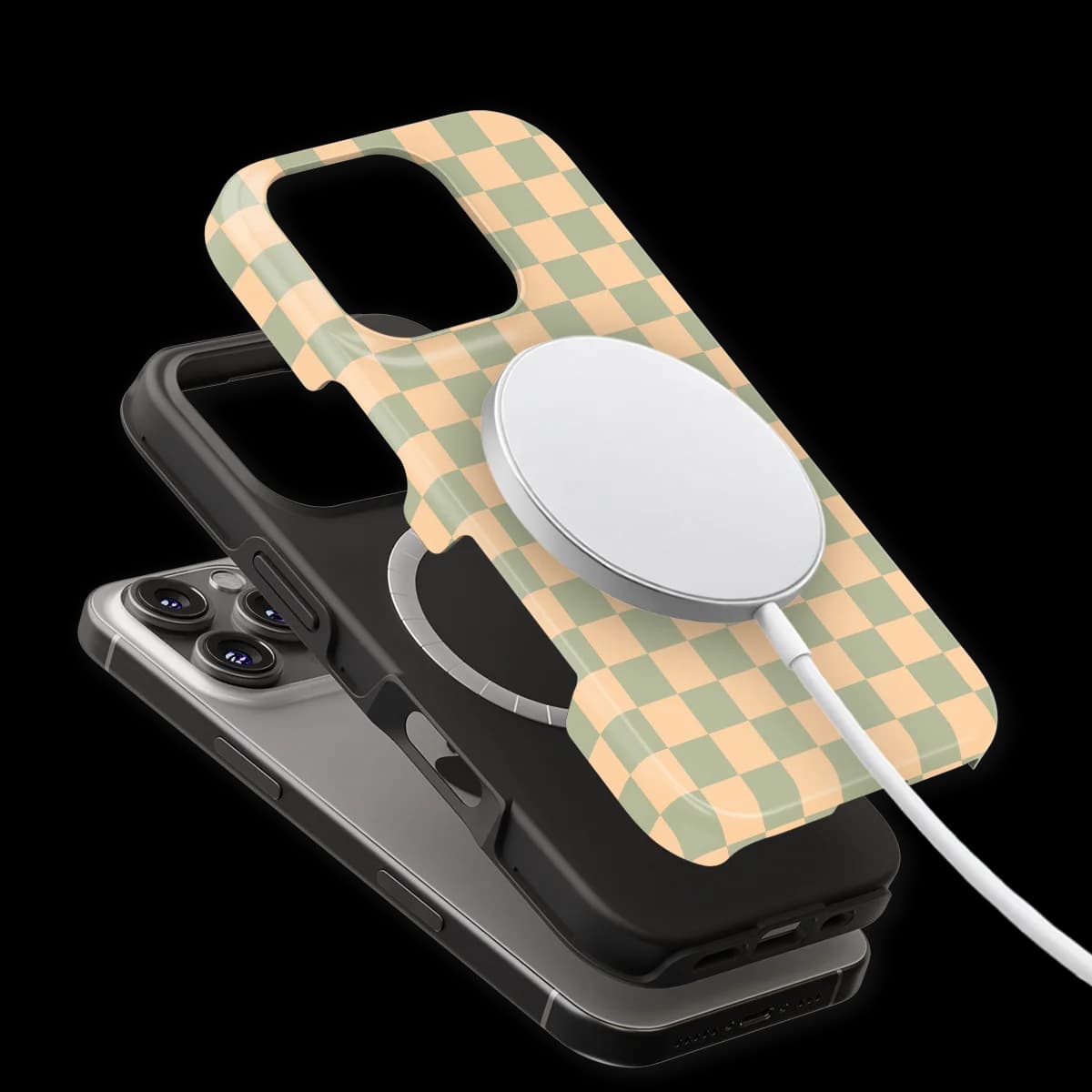 Tiny Squares - Calm Tiles - Pink/Green/Multicolor for iPhone 16 Pro Max