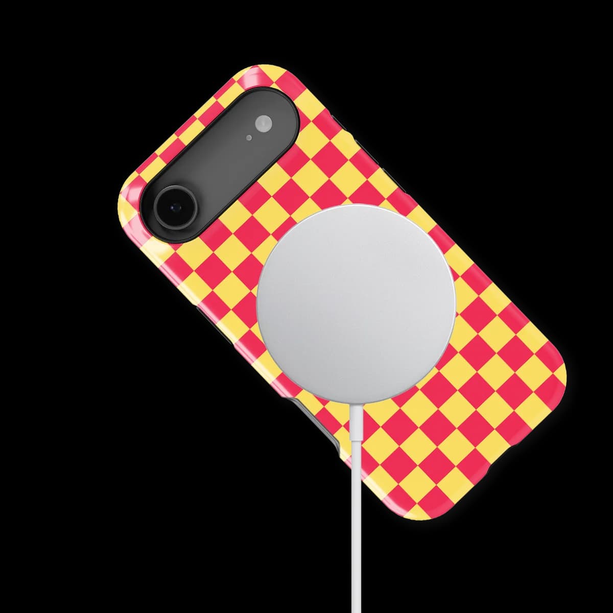 Tiny Squares - Cherry Checker - Pink/Yellow/Multicolor for iPhone 17 Air