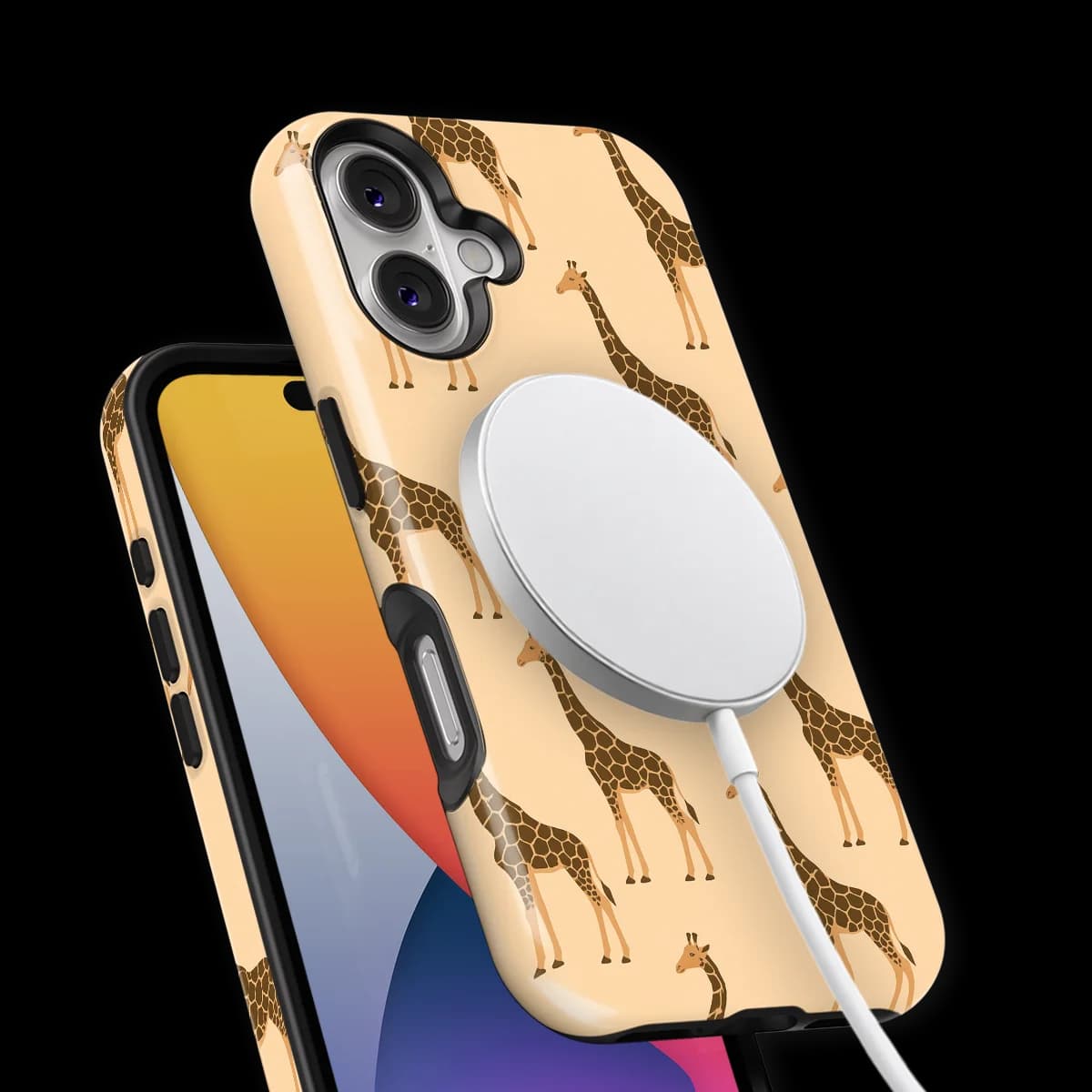 Animals - Giraffe - Beige/Yellow for iPhone 17