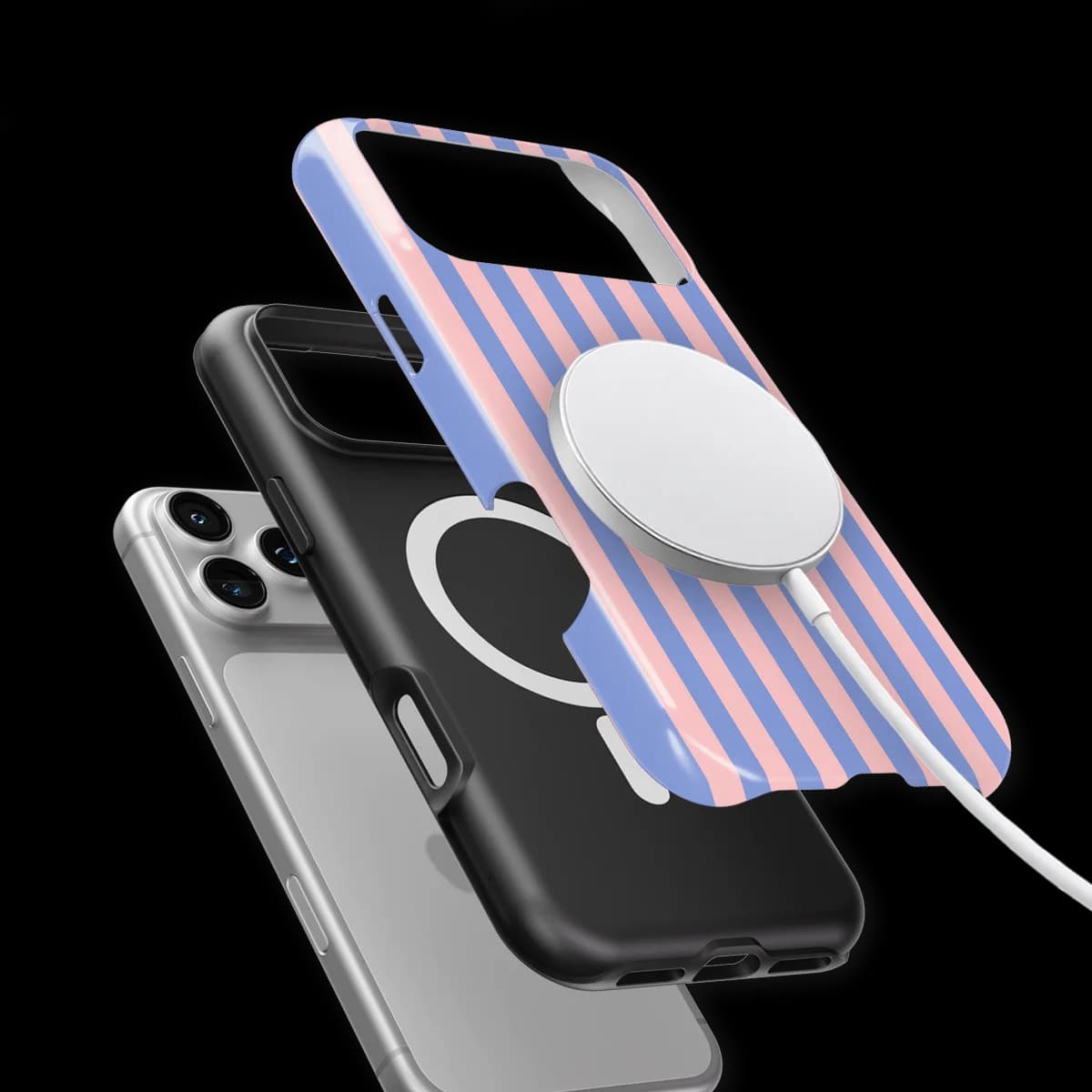 Stripes - Milkshake - Blue/Pink/Multicolor for iPhone 17 Pro