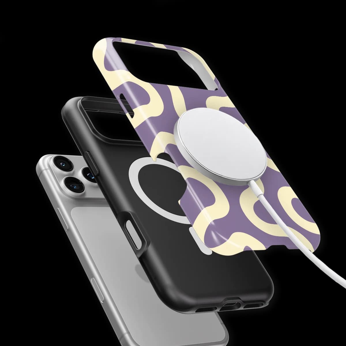 Motion Flow - Pastel Path - White/Purple for iPhone 17 Pro Max