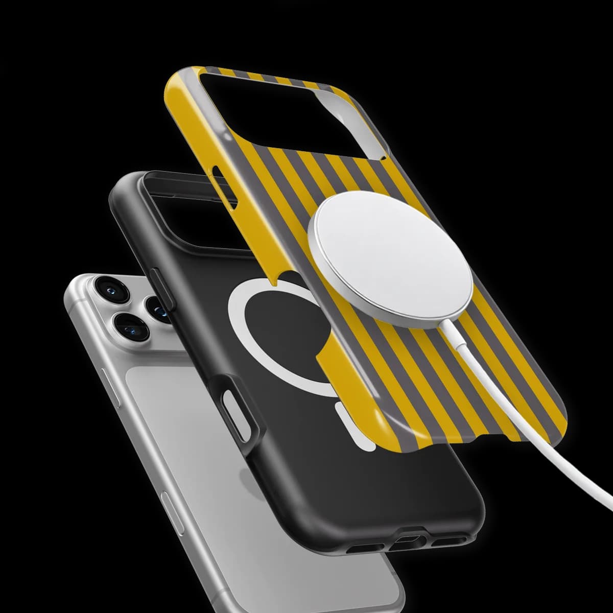 Stripes - Gravel Lane - Yellow/Grey/Multicolor for iPhone 17 Pro Max