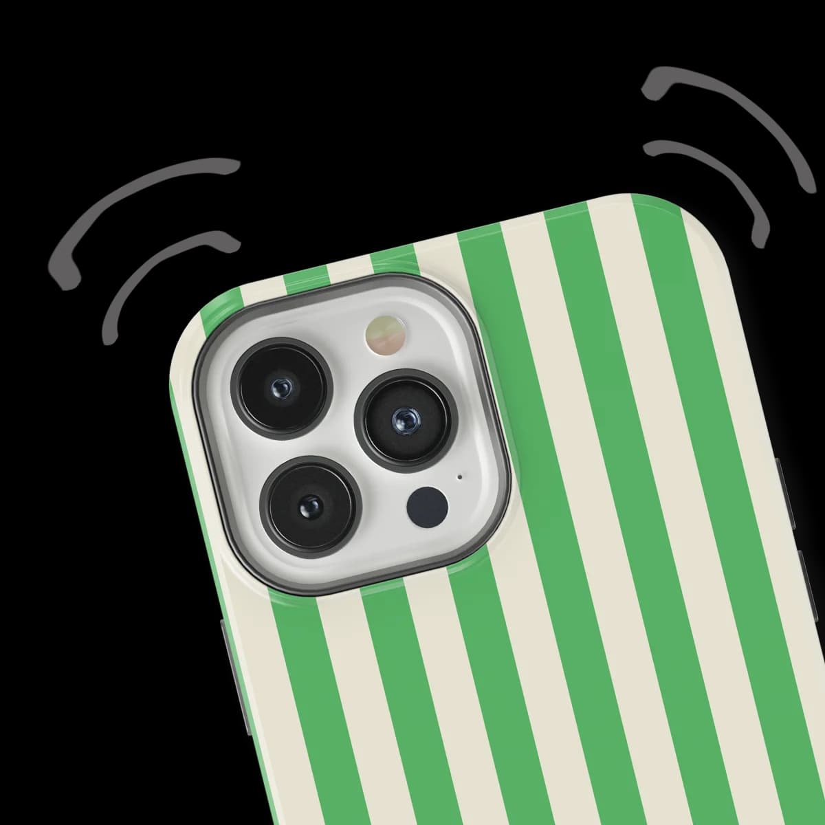 Stripes - Pistachio Cream - Beige/Green/Multicolor for iPhone 12 Pro Max