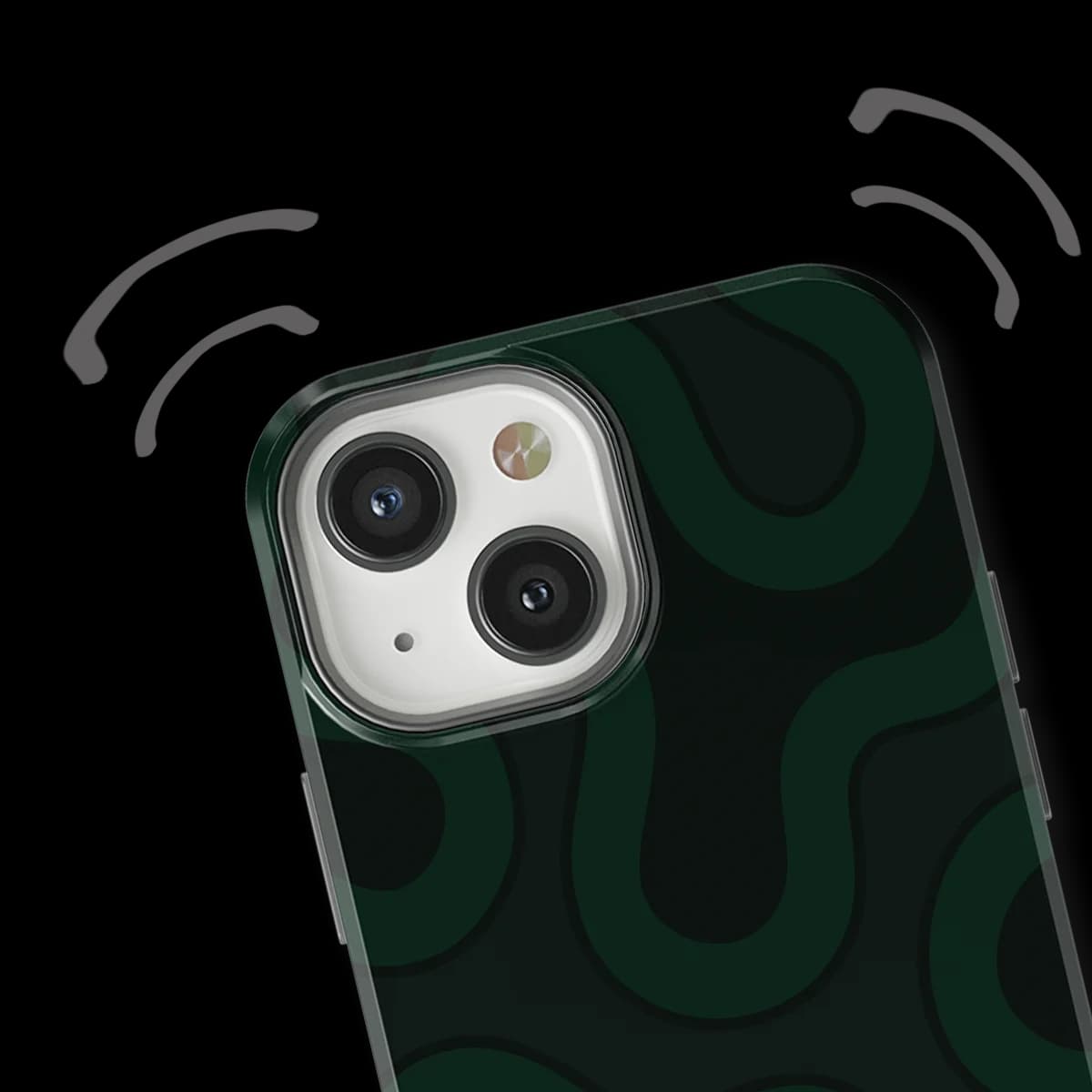 Motion Flow - Dark Drift - Black/Green for iPhone 13 Mini