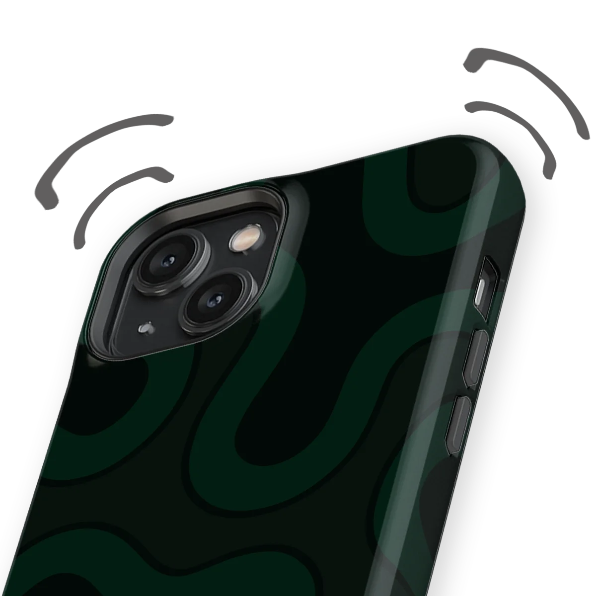 Motion Flow - Dark Drift - Black/Green for iPhone 14