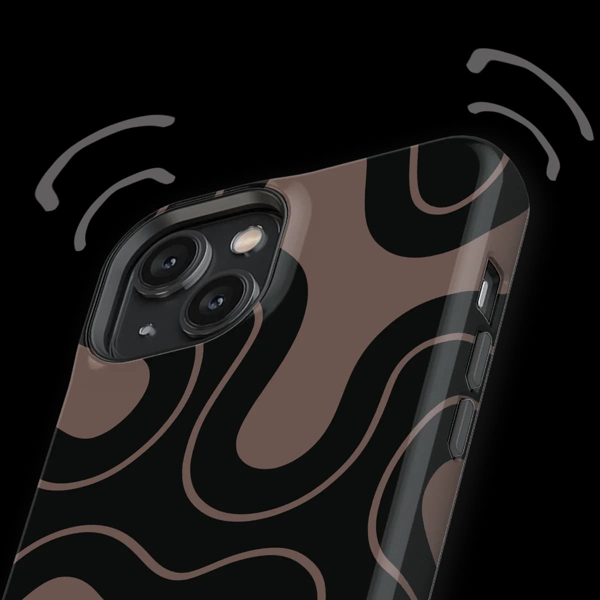 Motion Flow - Wander Lines - Black/Grey for iPhone 14