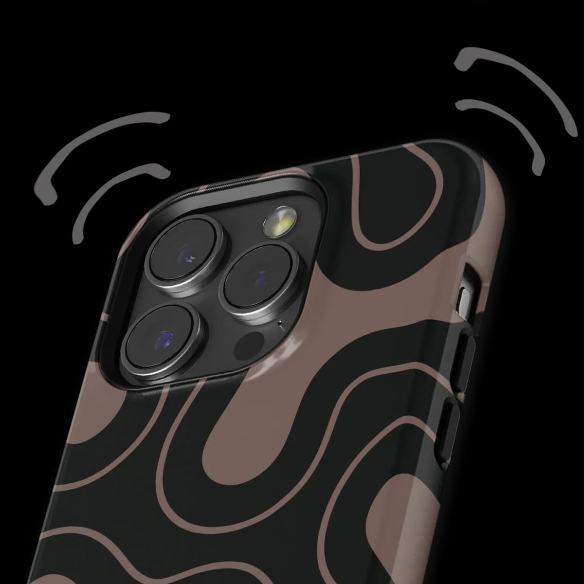 Motion Flow - Wander Lines - Black/Grey for iPhone 14 Pro