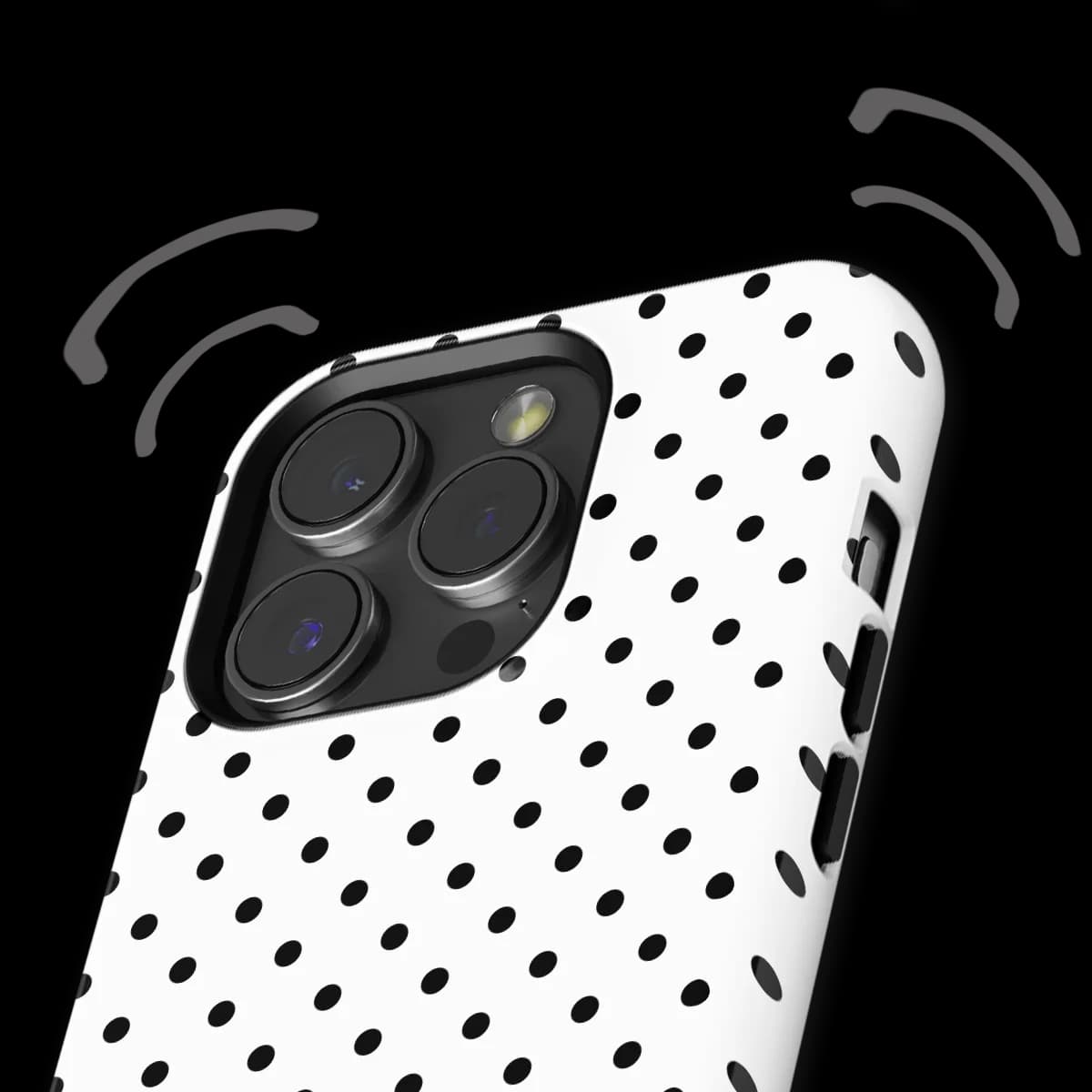 Polka Dots - Mono Dots - White/Black for iPhone 14 Pro Max