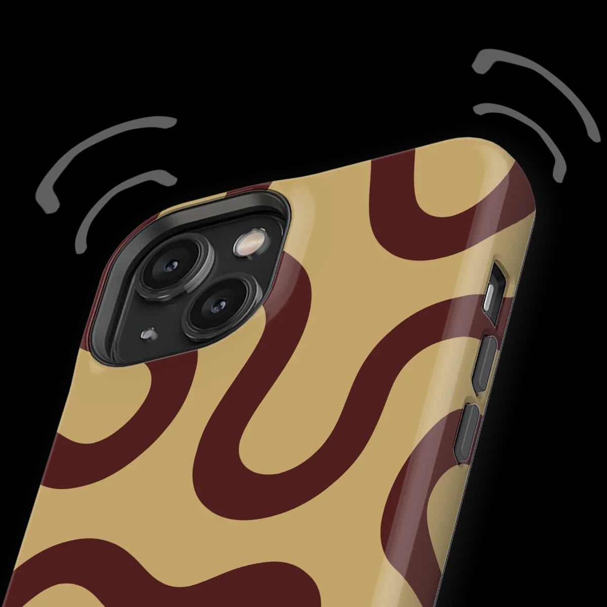 Motion Flow - Cocoa Curve - Beige/Brown for iPhone 15 Plus