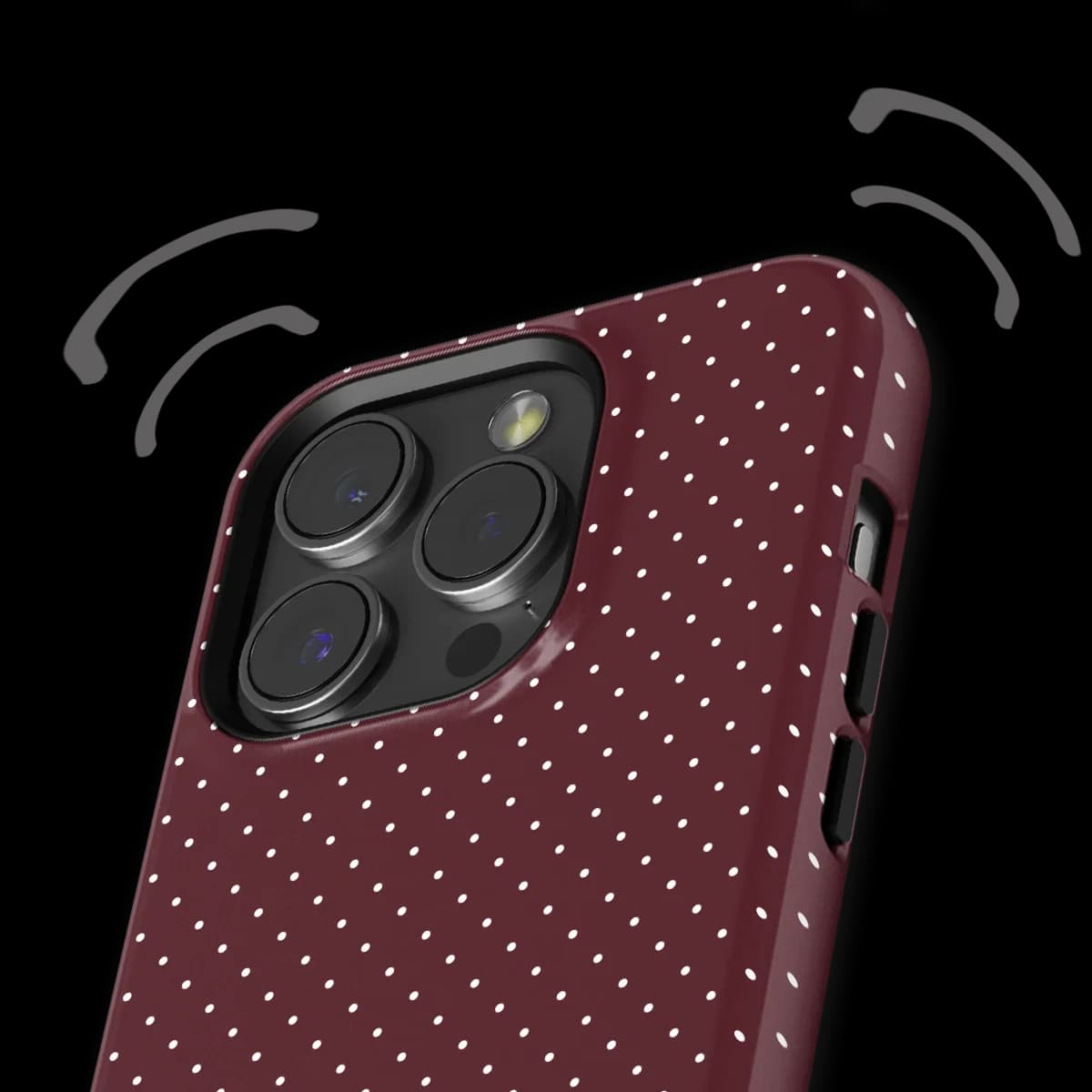 Micro Polka - Wine Dots - Red for iPhone 15 Pro
