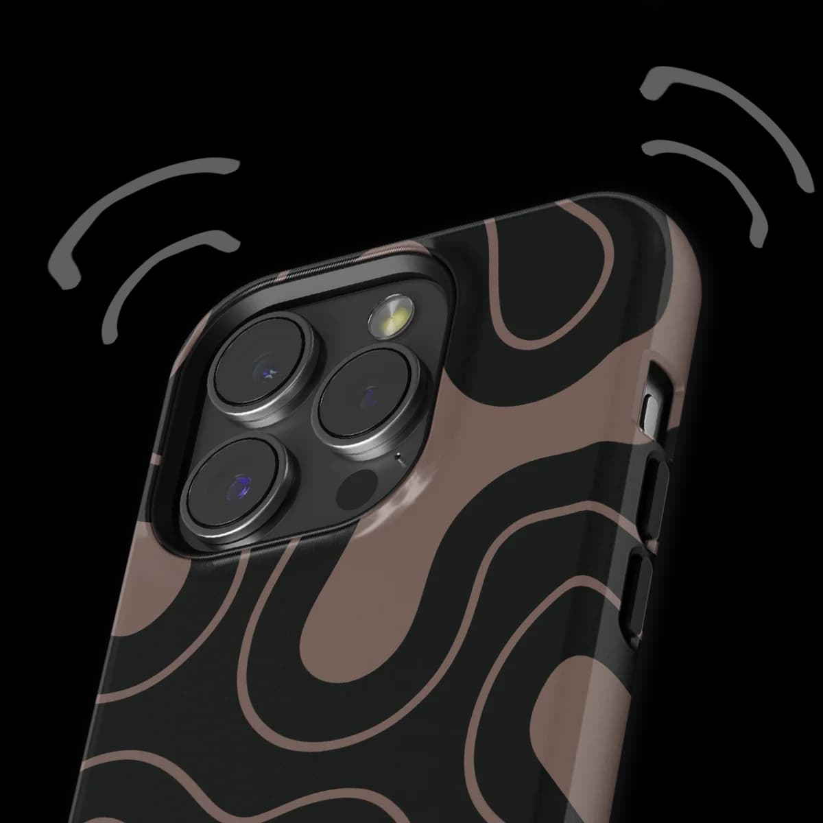 Motion Flow - Wander Lines - Black/Grey for iPhone 15 Pro