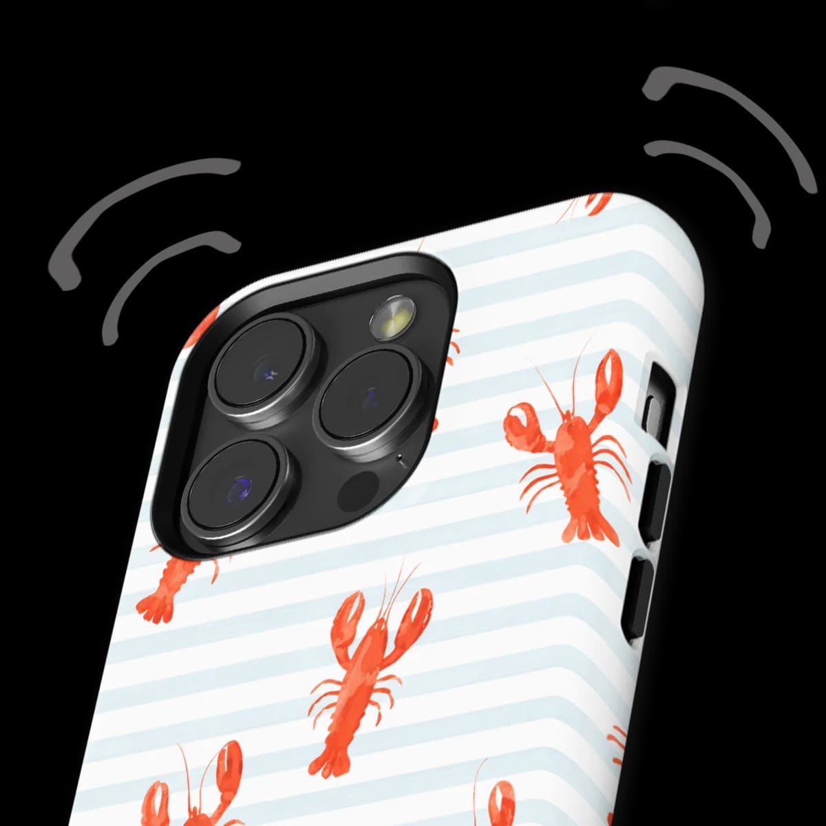 Happy Stripes - Lobster Lanes - Blue/Red/Multicolor for iPhone 15 Pro Max