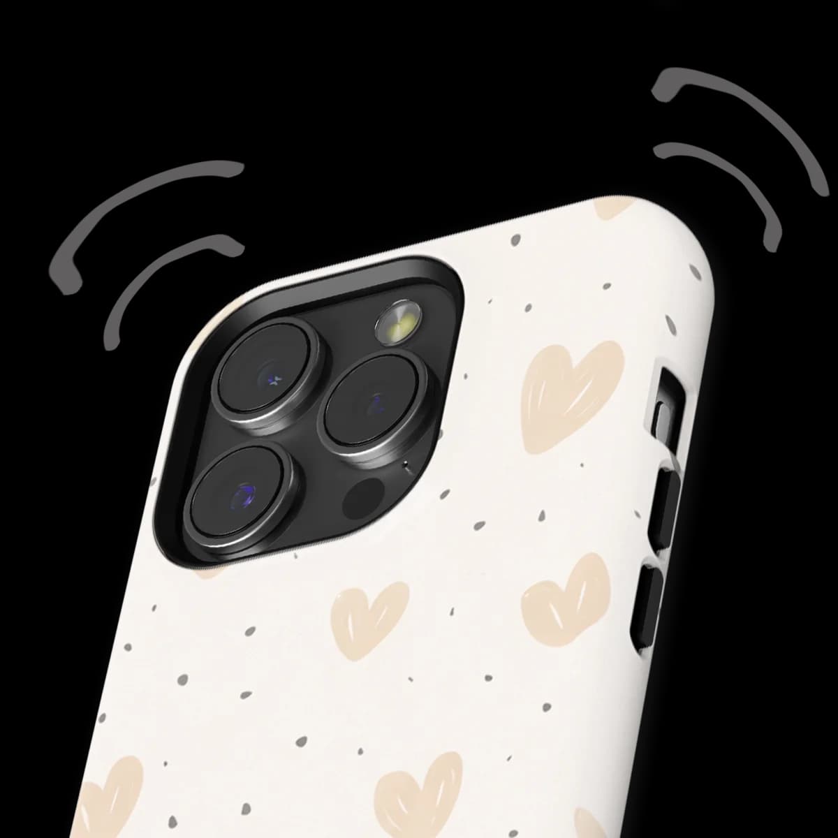 Little Love - Calm Hearts - White/Multicolor for iPhone 15 Pro Max