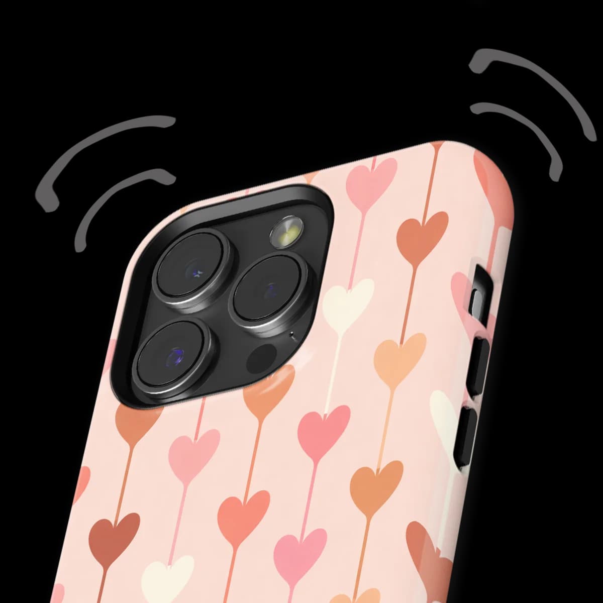 Little Love - Falling Hearts - Pink for iPhone 15 Pro Max