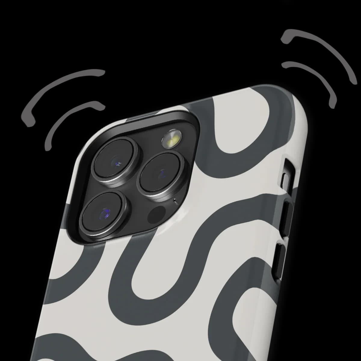 Motion Flow - Graphite Glide - White/Grey for iPhone 15 Pro Max