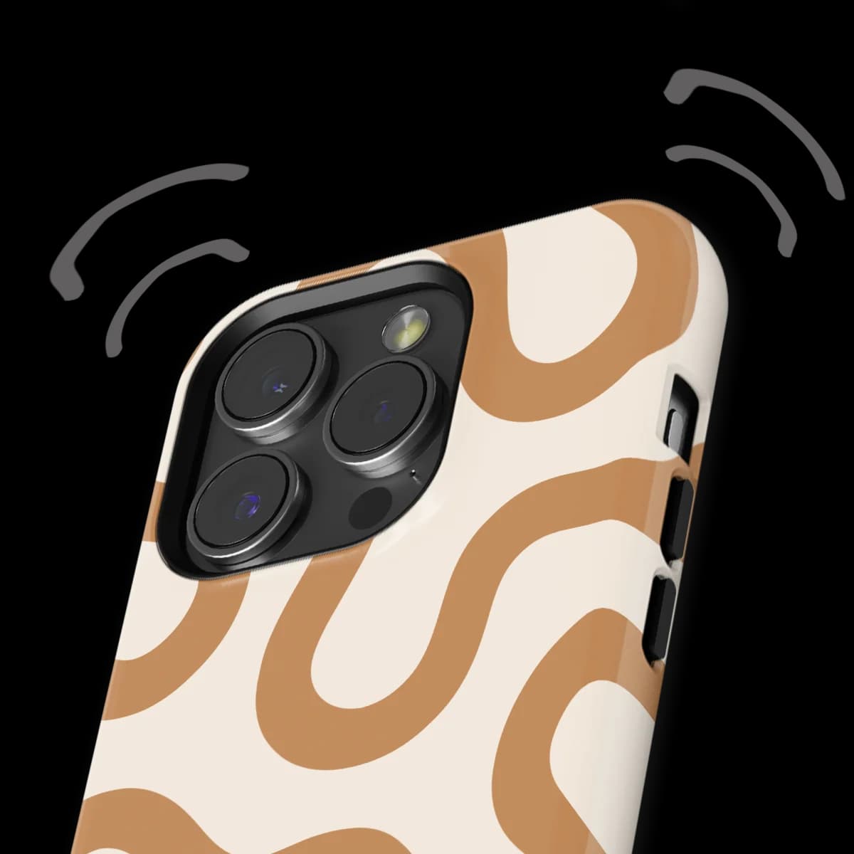 Motion Flow - Warm Whisper - White/Brown for iPhone 15 Pro Max