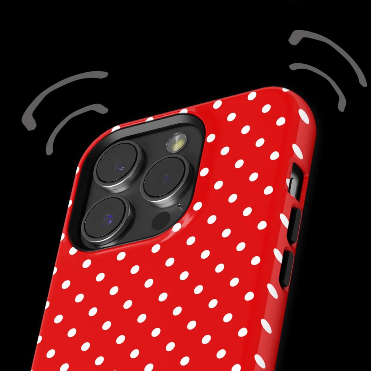 Polka Dots - Classic Red - Red/White for iPhone 15 Pro Max