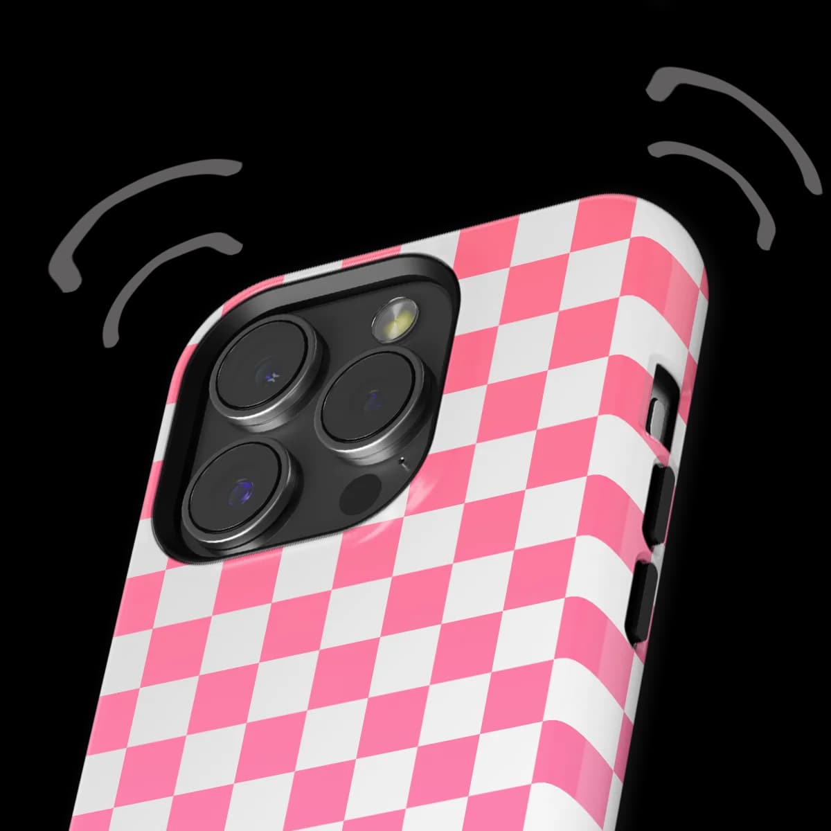 Tiny Squares - Pink Pop Grid - Pink/White/Multicolor for iPhone 15 Pro Max