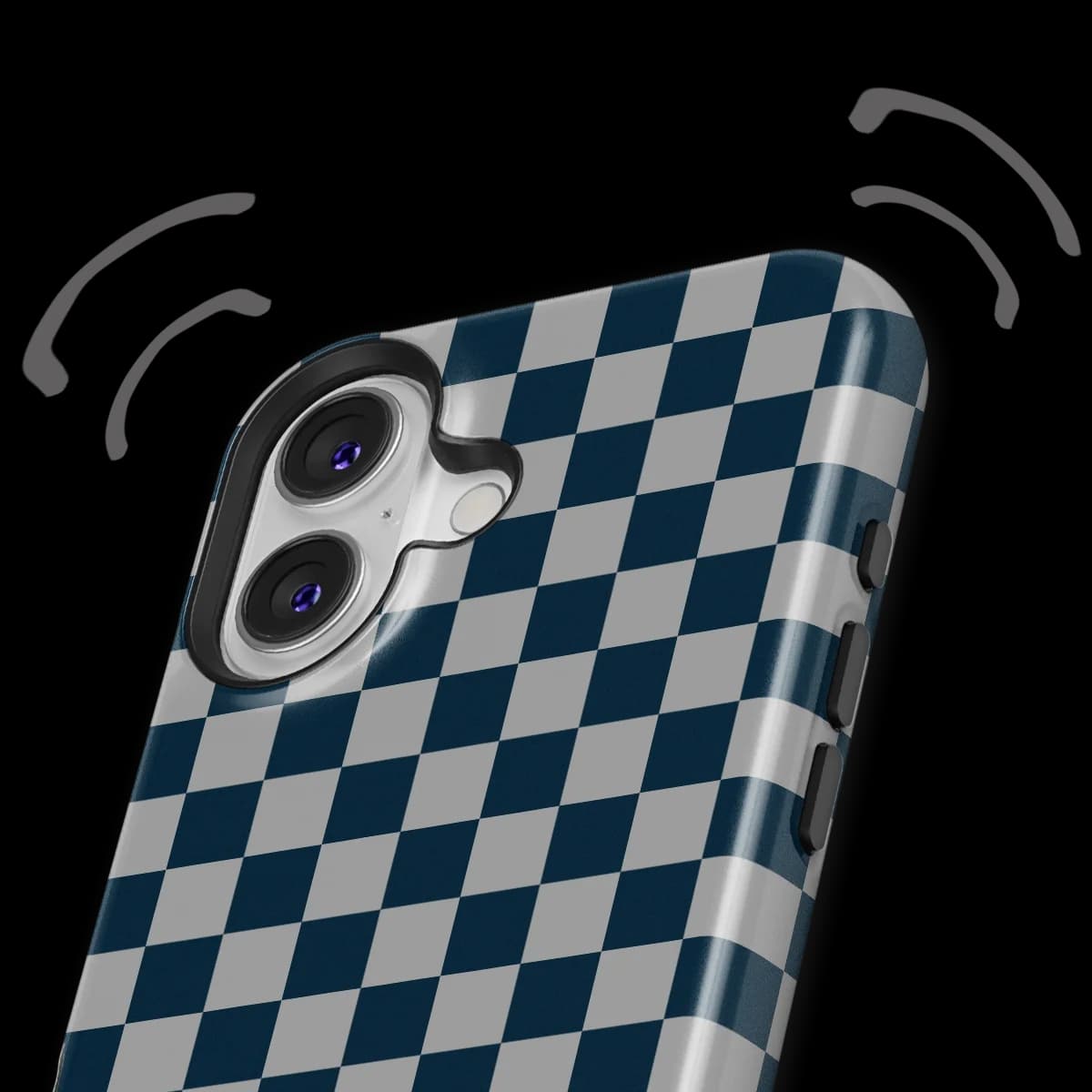Tiny Squares - Urban Grid - Blue/Grey/Multicolor for iPhone 16