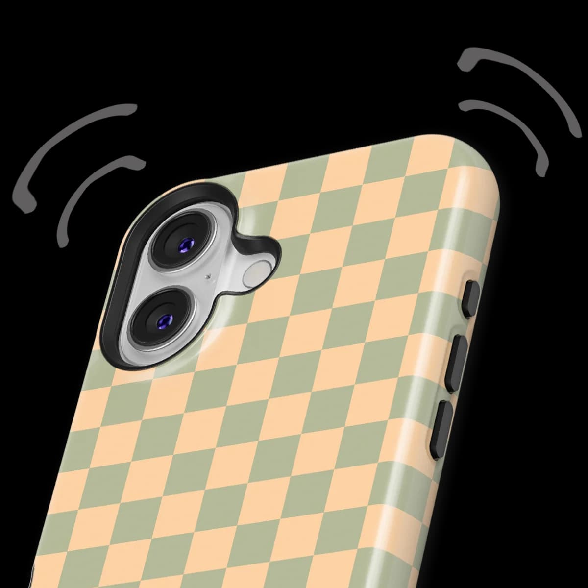 Tiny Squares - Calm Tiles - Pink/Green/Multicolor for iPhone 16 Plus