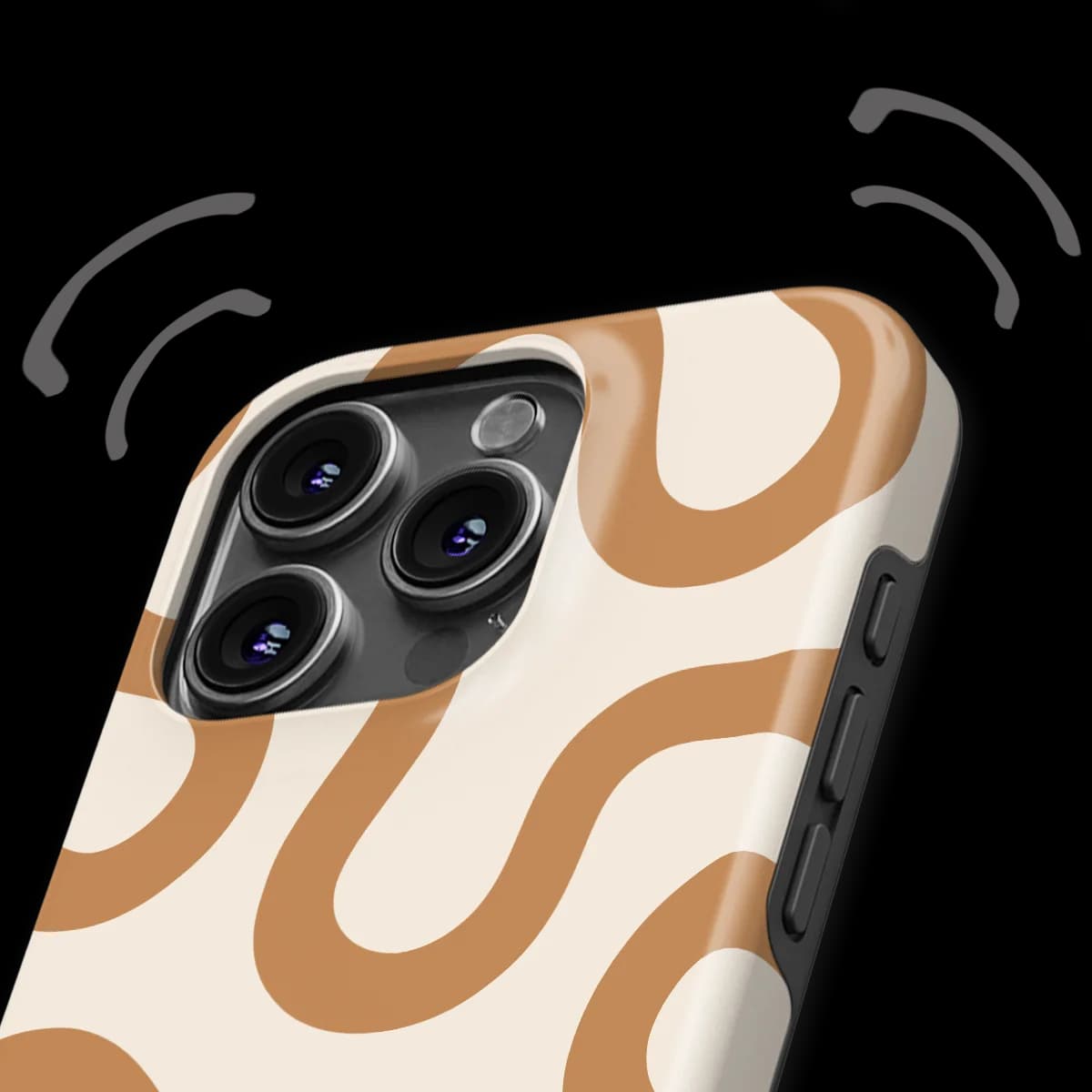 Motion Flow - Warm Whisper - White/Brown for iPhone 16 Pro