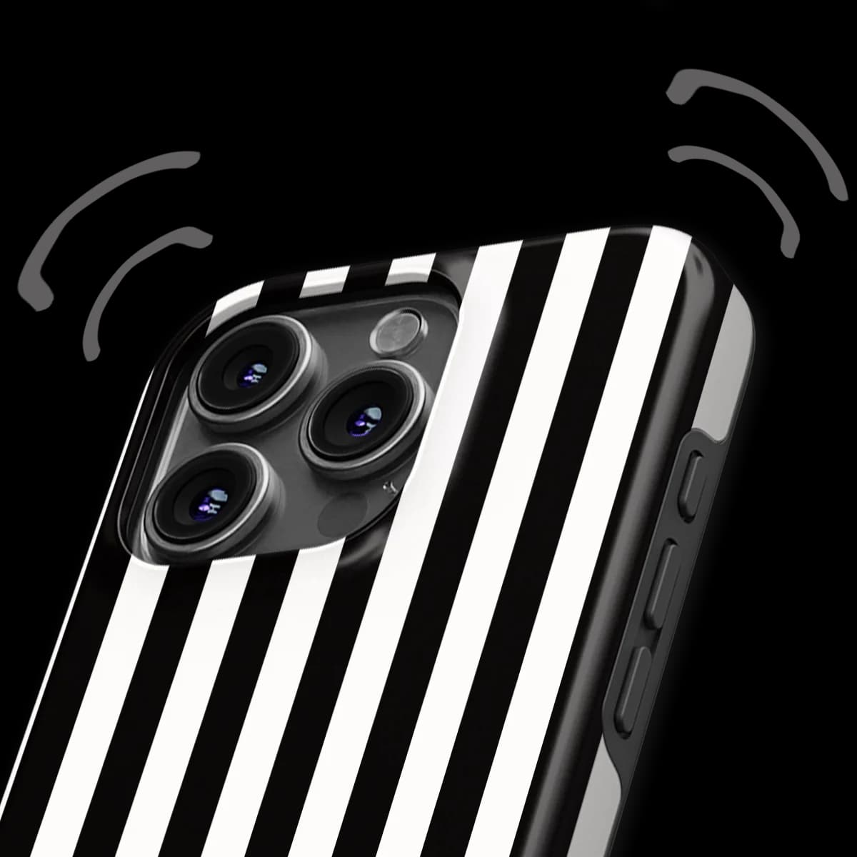 Stripes - Piano Lane - Black/White/Multicolor for iPhone 16 Pro