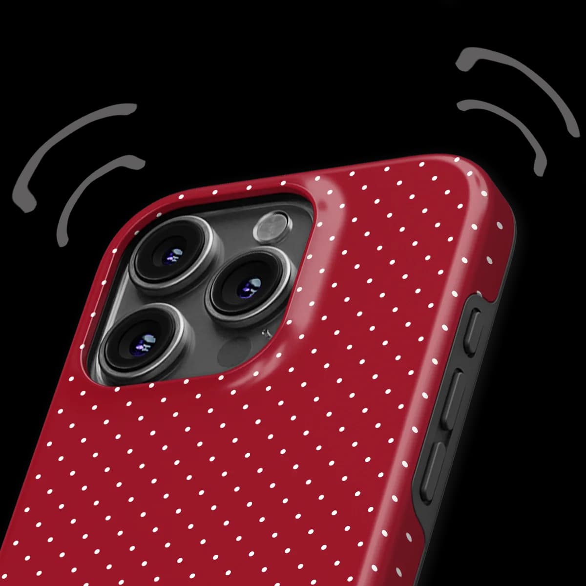 Micro Polka - Red Velvet - Red for iPhone 16 Pro Max