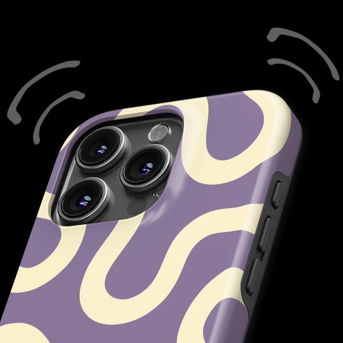 Motion Flow - Pastel Path - White/Purple for iPhone 16 Pro Max