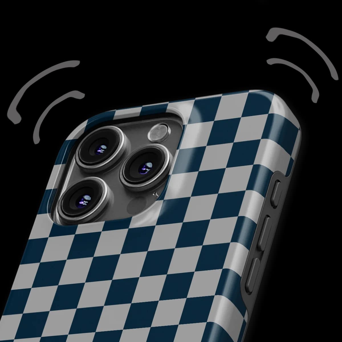 Tiny Squares - Urban Grid - Blue/Grey/Multicolor for iPhone 16 Pro Max