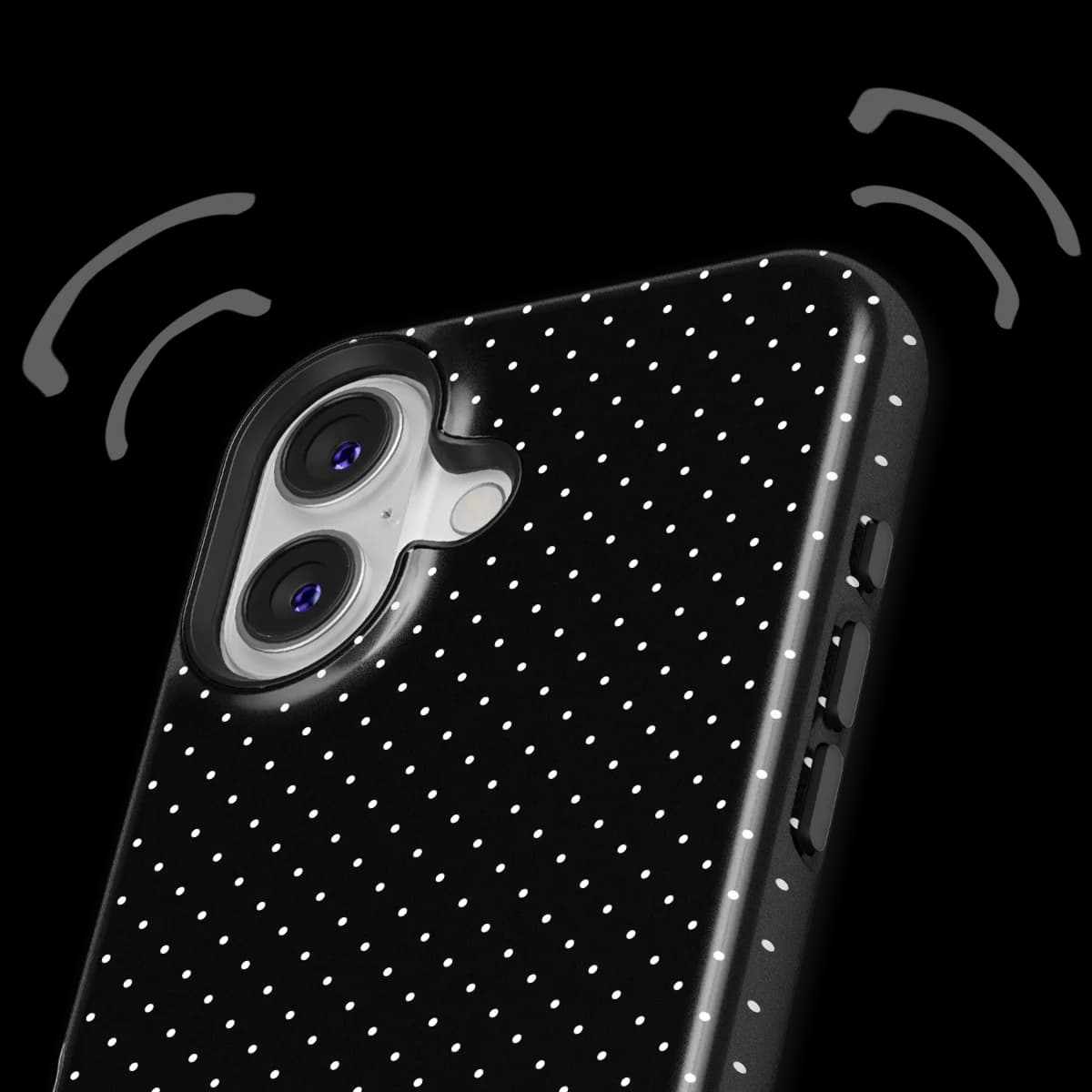 Micro Polka - Mono Chic - Black for iPhone 17